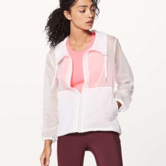 lululemon athletica Jackets & Blazers - Lululemon Translu Anorak White - converts to pack